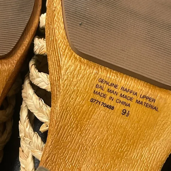 Y2K 90s Exhilaration Chunky raffia Sandals US 9.5. Featured on free people