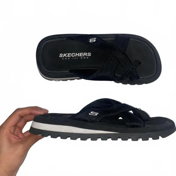 Y2k Skechers Black Chunky Sandals 5