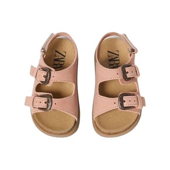 Zara Buckled Leather Sandals