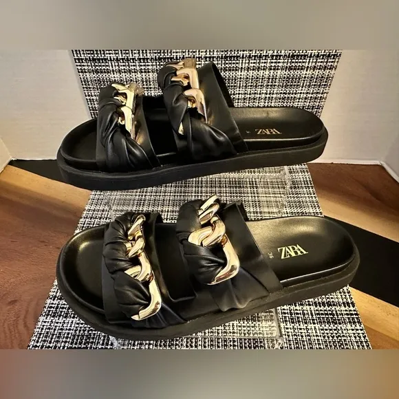 ZARA Chunky Chain Sandals