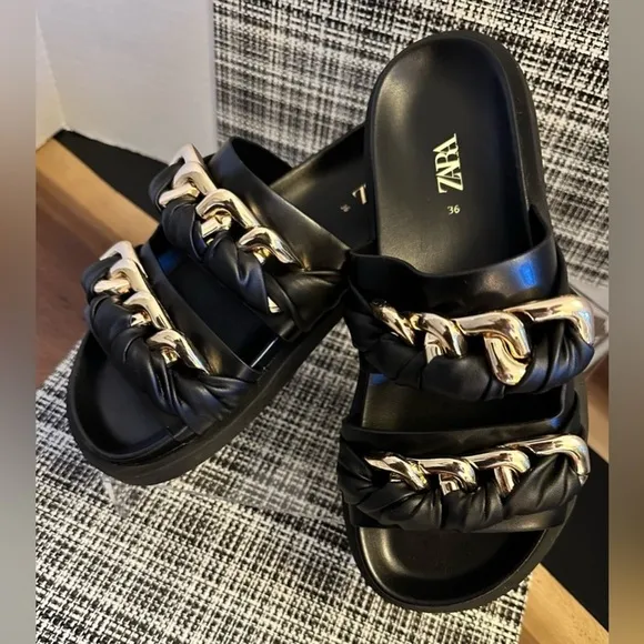 ZARA Chunky Chain Sandals