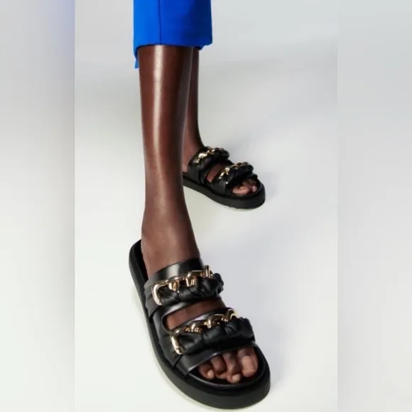 ZARA Chunky Chain Sandals
