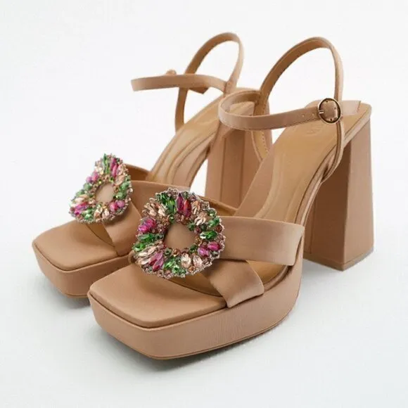 ZARA Chunky Heeled Sandals