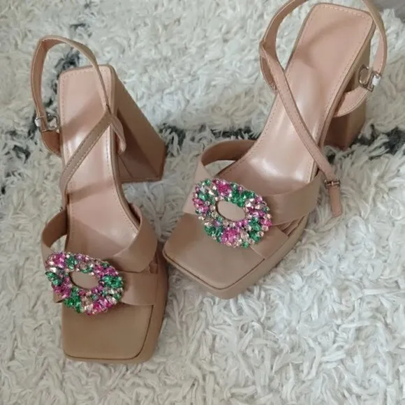 ZARA Chunky Heeled Sandals
