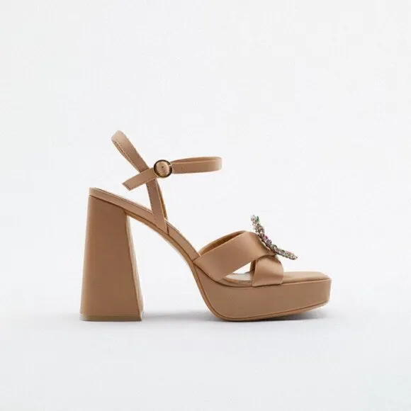 ZARA Chunky Heeled Sandals