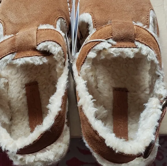 ZARA Girl Faux Shearling Leather Sandals NWT in Box