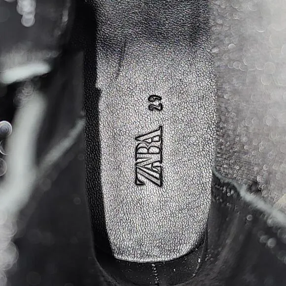 Zara Kids Chelsea Black Boots 11.5