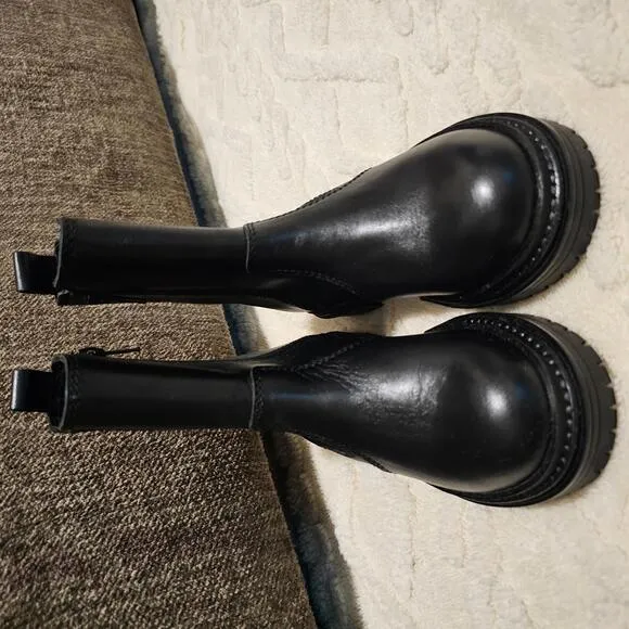 Zara Kids Chelsea Black Boots 11.5