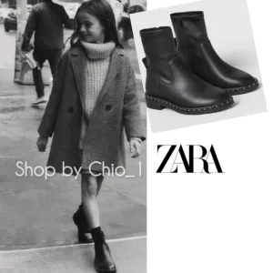 ZARA KIDS/ STUDDED CHELSEA ANKLE BOOTS bloggers favorite
