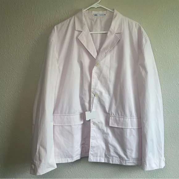ZARA Men’s Relaxed Fit Light Pink Blazer – Size 38 (NWT)