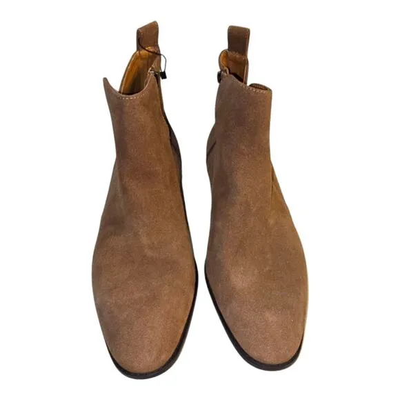 Zara Men's Tan Suede Leather Chelsea Boots Size EU 45 US 11 NEW