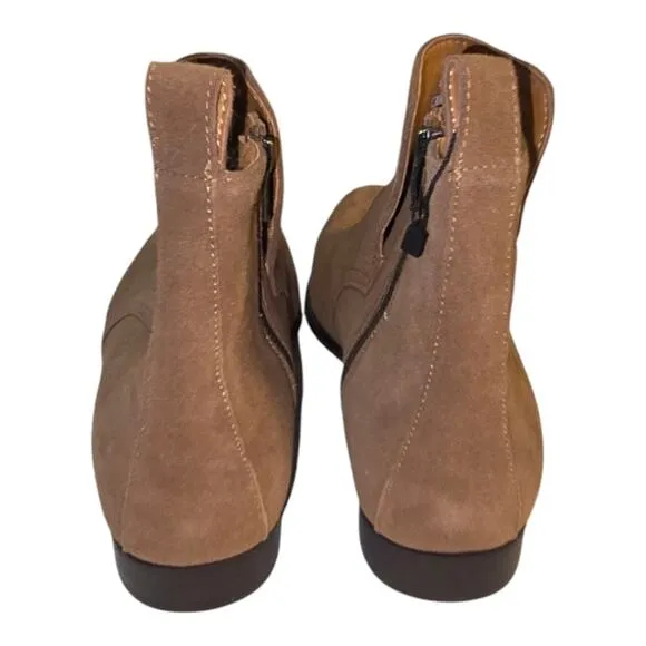 Zara Men's Tan Suede Leather Chelsea Boots Size EU 45 US 11 NEW