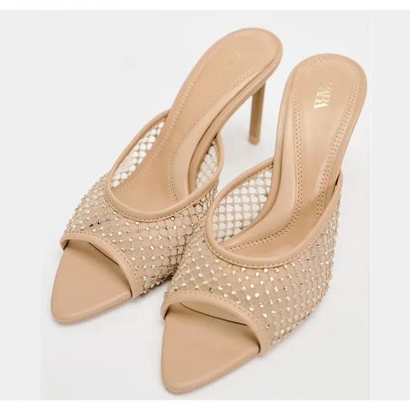 ZARA Mesh Slides NWT