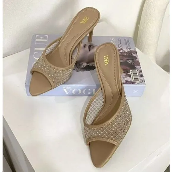 ZARA Mesh Slides NWT