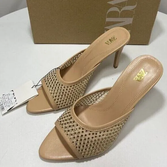 ZARA Mesh Slides NWT