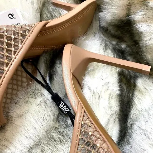 ZARA Mesh Slides NWT