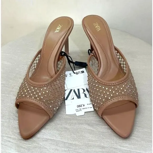 ZARA Mesh Slides NWT