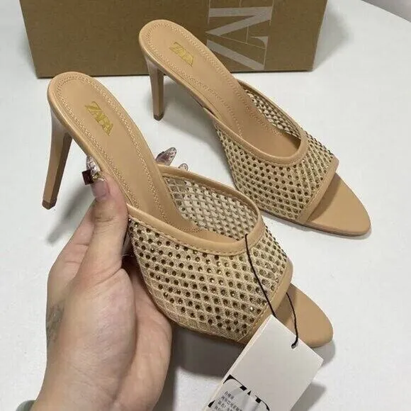 ZARA Mesh Slides NWT