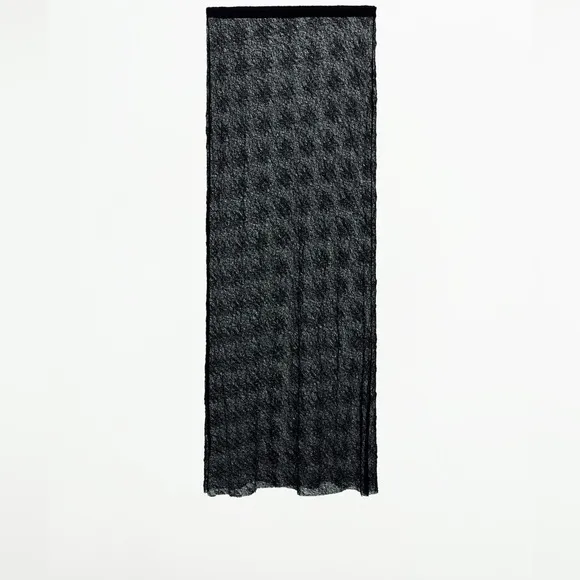 Zara NWT lace sheer midi skirt