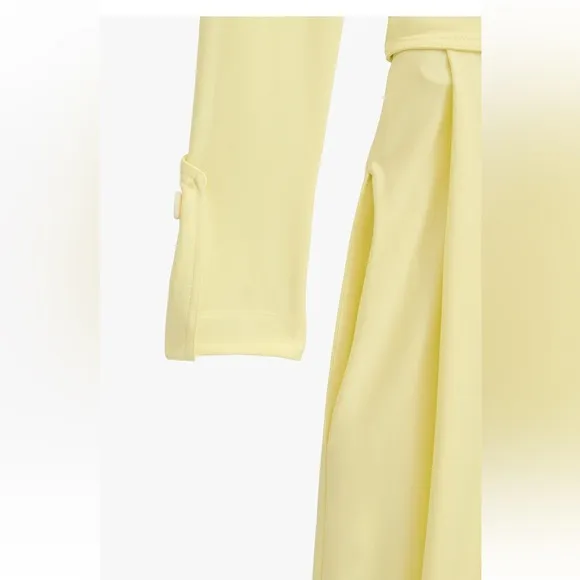 Zara rare SRPLS TGHT Midi Draped Butter Yellow drop waist Dress Special edition