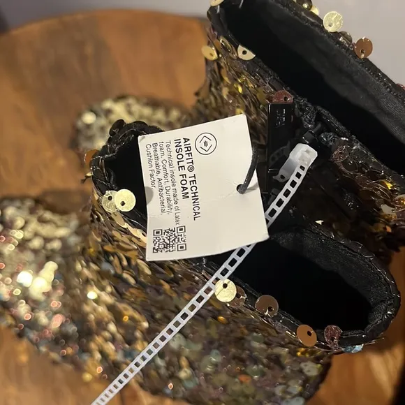 ZARA Sequin Ankle Boots