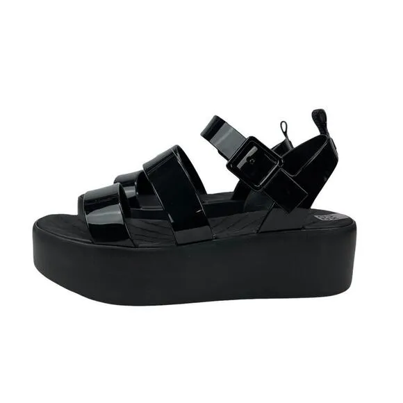 Zaxy Women's 18059 Future Platform Vanilla Scent Chunky Sandals in Black Size 8