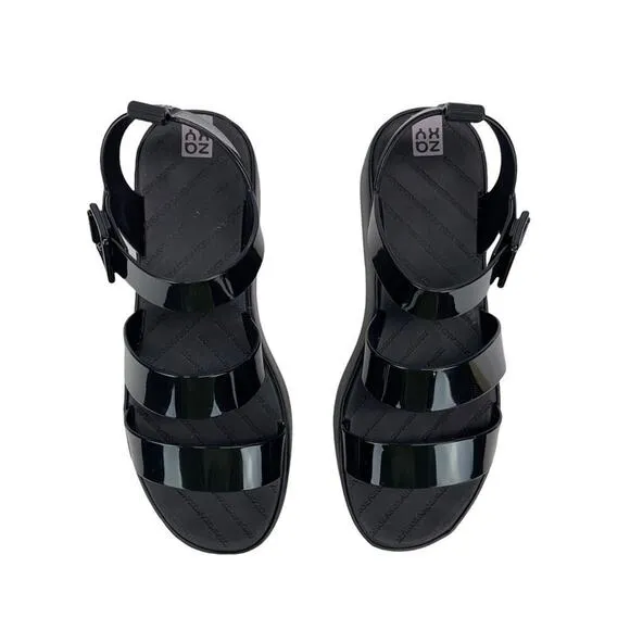 Zaxy Women's 18059 Future Platform Vanilla Scent Chunky Sandals in Black Size 8