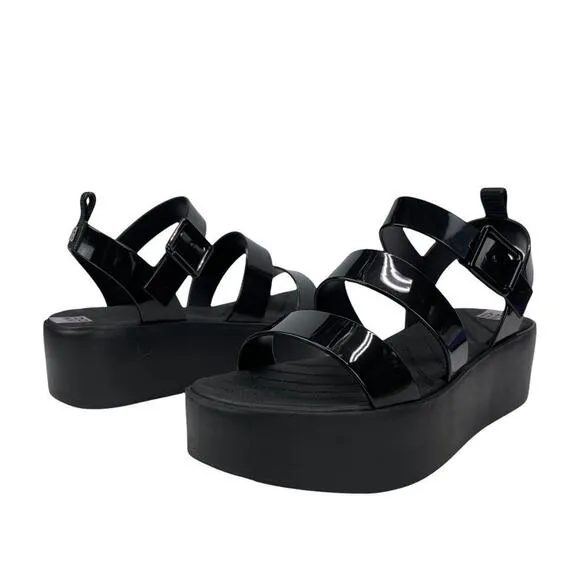 Zaxy Women's 18059 Future Platform Vanilla Scent Chunky Sandals in Black Size 8