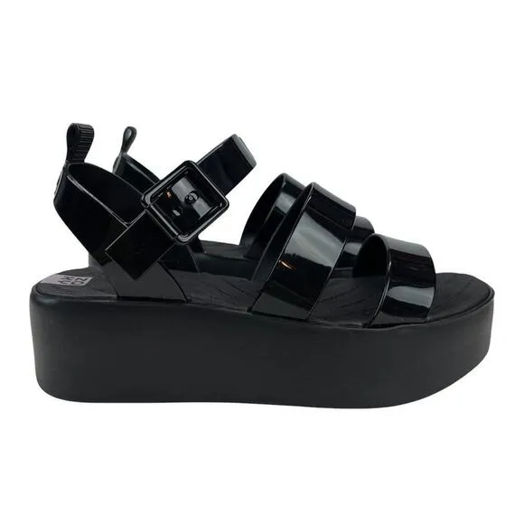 Zaxy Women's 18059 Future Platform Vanilla Scent Chunky Sandals in Black Size 8