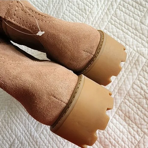 Zodiac Chelsea suede leather sweater with zipper boots