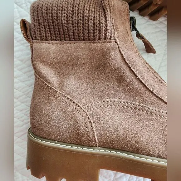Zodiac Chelsea suede leather sweater with zipper boots