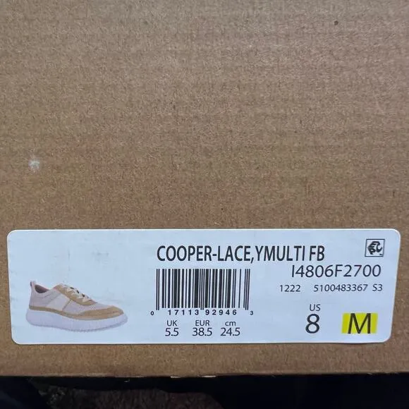 ZODIAC Women's Cooper-Lace Sneakers, Size 8, New in Box