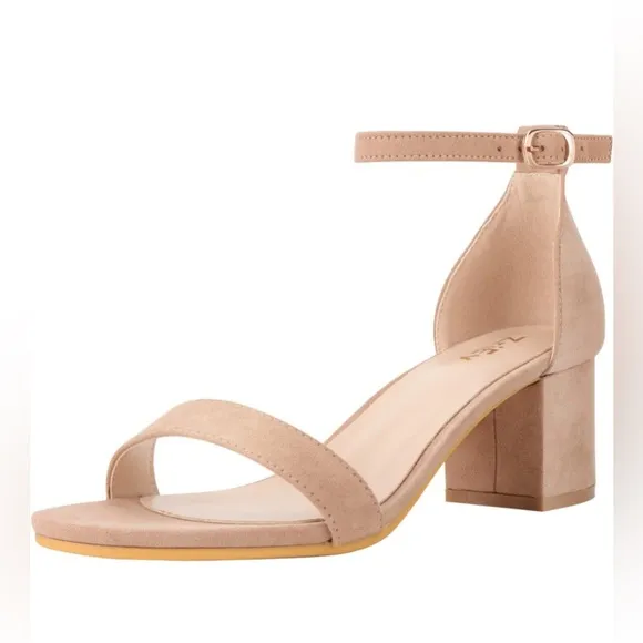 ZriEy Women's Strappy Chunky Low Heeled Sandals 2 Inch Open Toe Block Heels